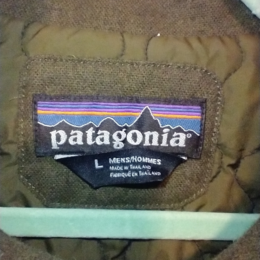 Patagonia Felted Green Merino Wool Blend Jacket Men's sz Large. - Picture 4 of 10